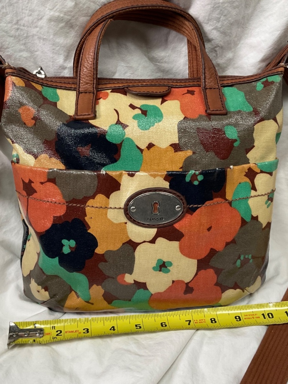 Fossil Key-Per Floral Coated Canvas Crossbodty - Picture 4 of 9
